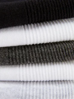Gerippte Crew-Socken, 5er-Pack