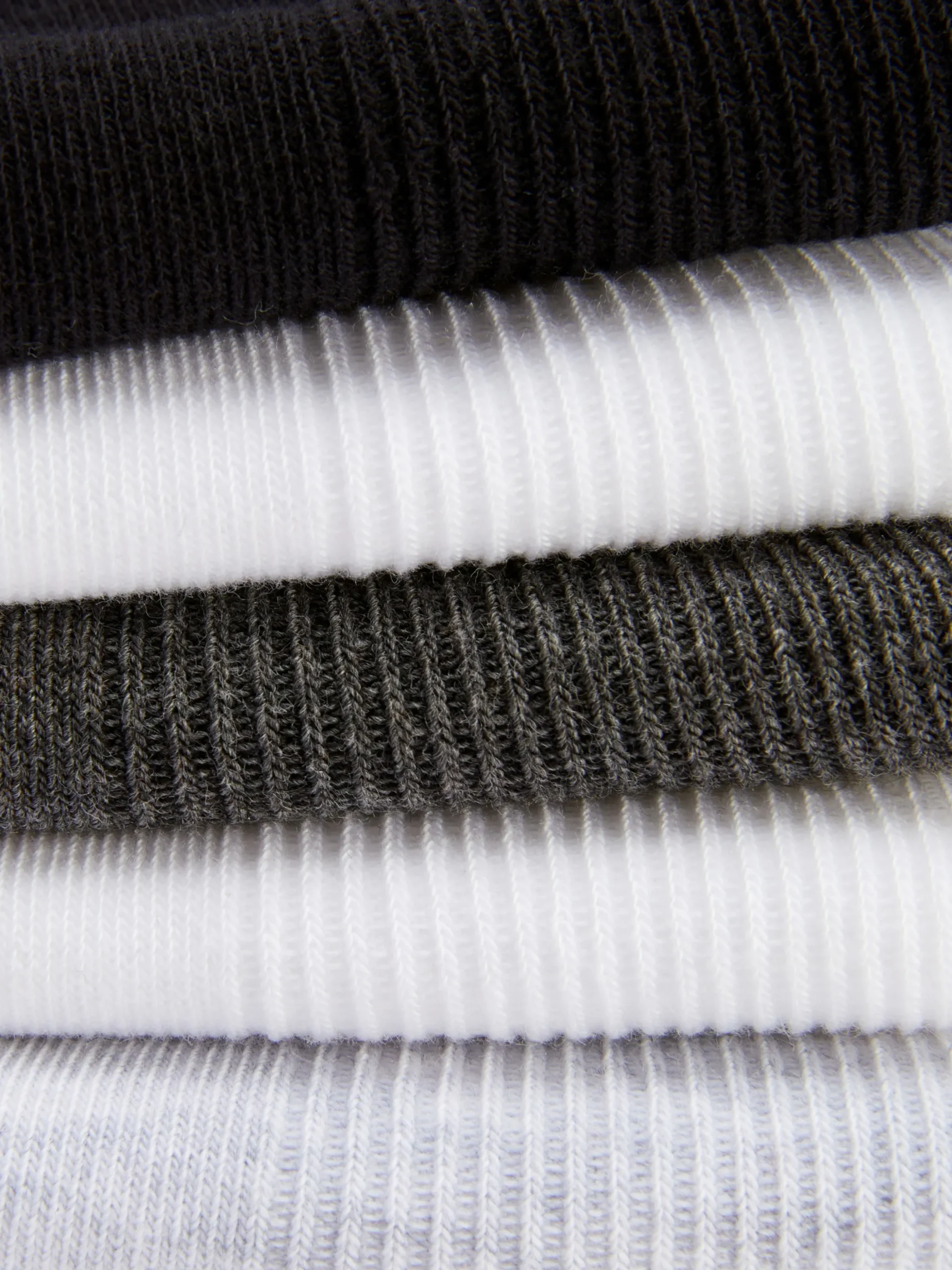 Gerippte Crew-Socken, 5er-Pack