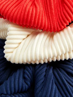 Gerippte Haargummis, 3er-Pack