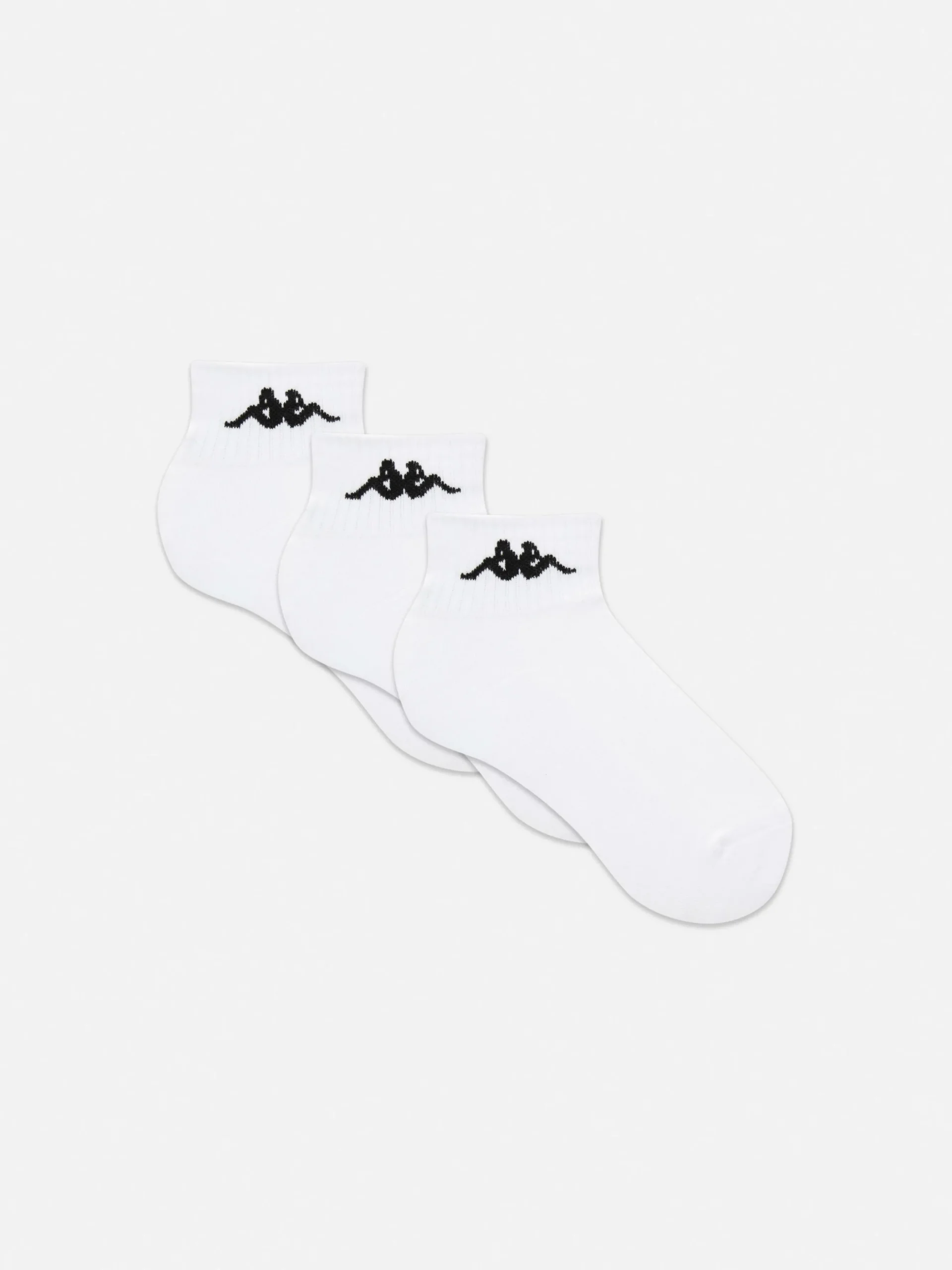 Gerippte „Kappa X Primark“ Crew-Socken, 3er-Pack