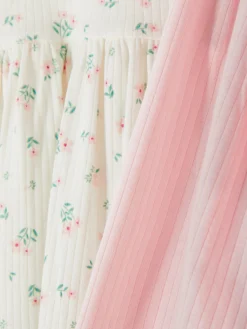 Gerippte, Langärmelige Kleider, 2er-Pack