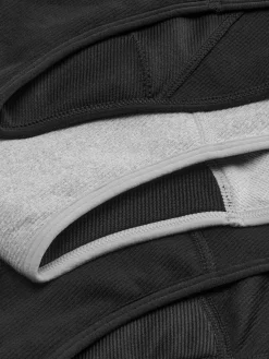 Gerippte Slips Mit Hohem Bund, 3er-Pack