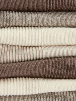 Gerippte Sneakersocken, 7er-Pack