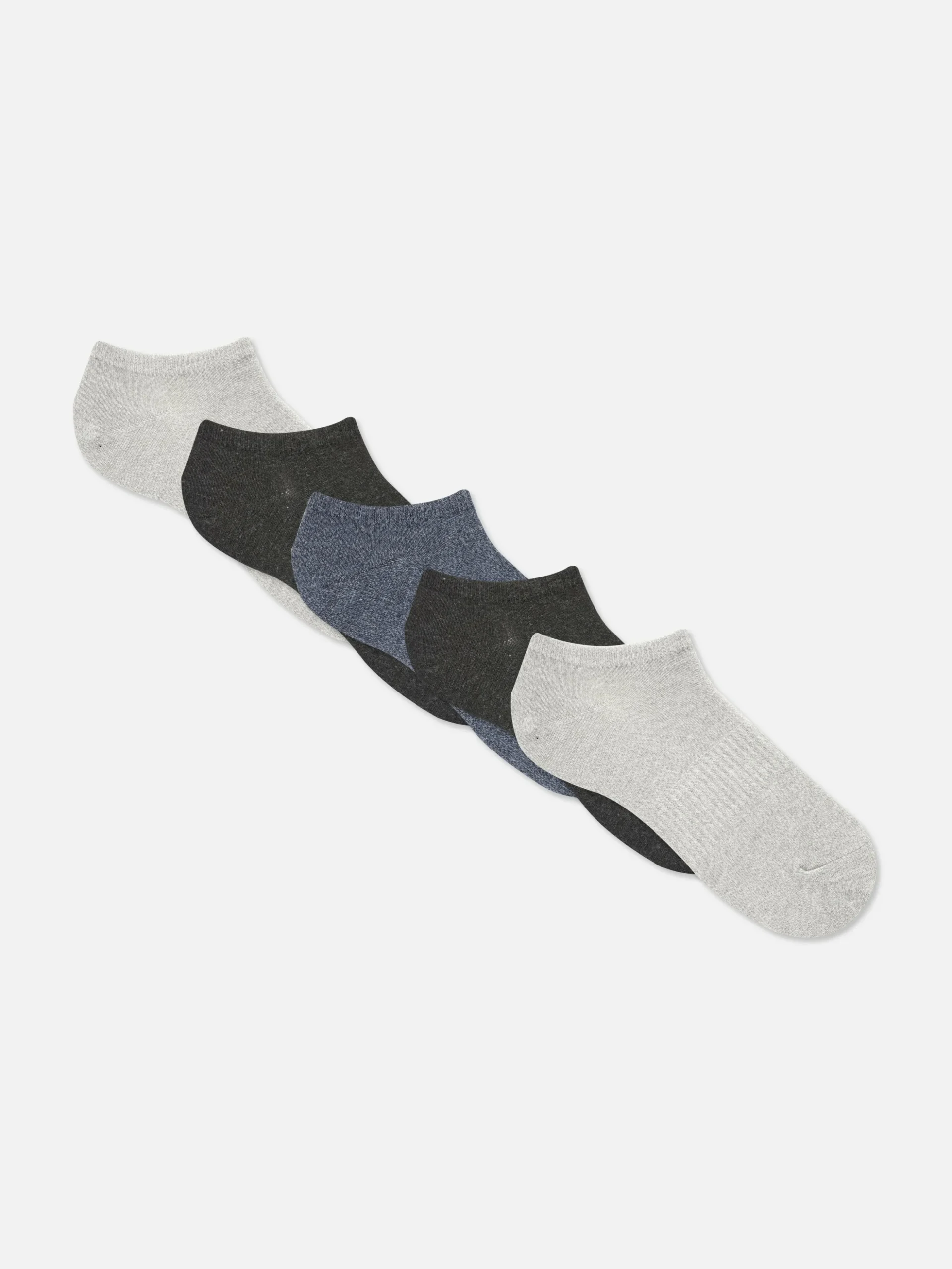 Gerippte Sneakersocken, 5er-Pack