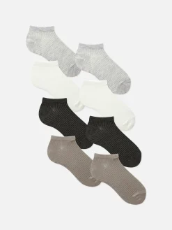 Gerippte Sneakersocken In Neutralen Tönen, 7er-Pack