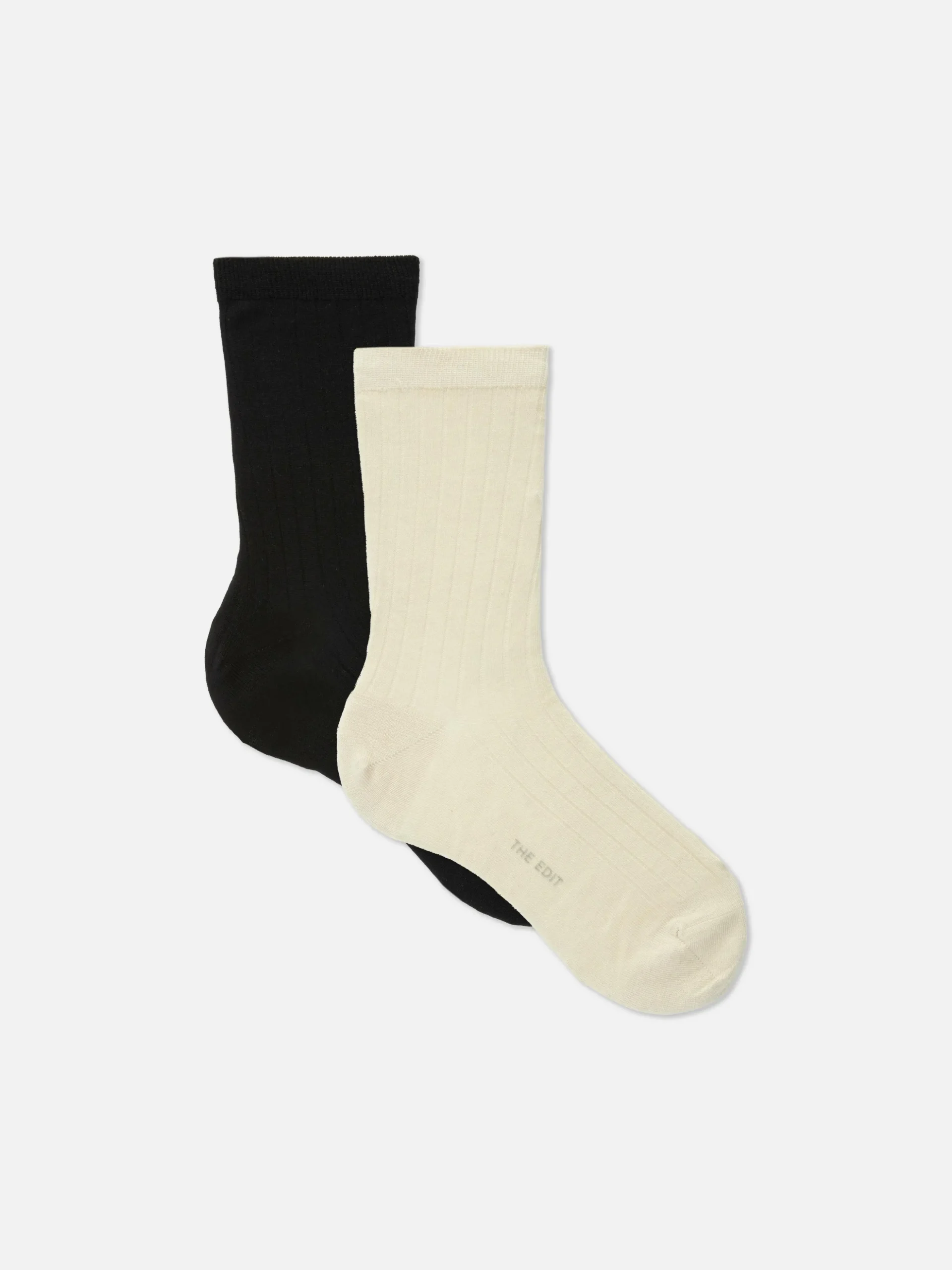 Gerippte „The Edit“ Socken, 2er-Pack