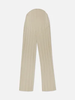 Gerippte Umstandshose Mit Weitem Bein