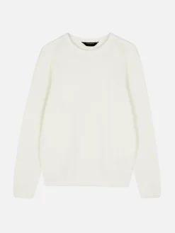 Gerippter Pullover Mit Rundhalsausschnitt