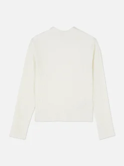 Gerippter Rollkragenpullover