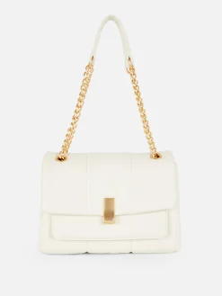 Gesteppte Schultertasche Mit Überschlag