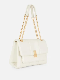 Gesteppte Schultertasche Mit Überschlag