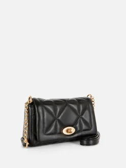 Gesteppte Umhängetasche Mit Drehverschluss