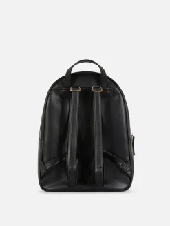 Gesteppter Kunstlederrucksack