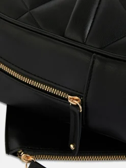 Gesteppter Kunstlederrucksack