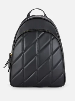 Gesteppter Rucksack Aus Kunstleder