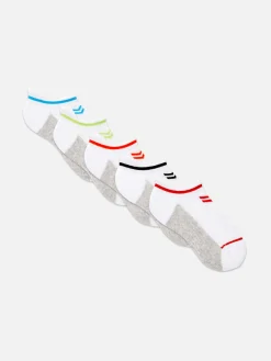 Gestreifte Sneakersocken, 5er-Pack