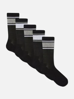 Gestreifte Sportsocken, 5er-Pack