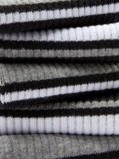 Gestreifte Sportsocken, 5er-Pack
