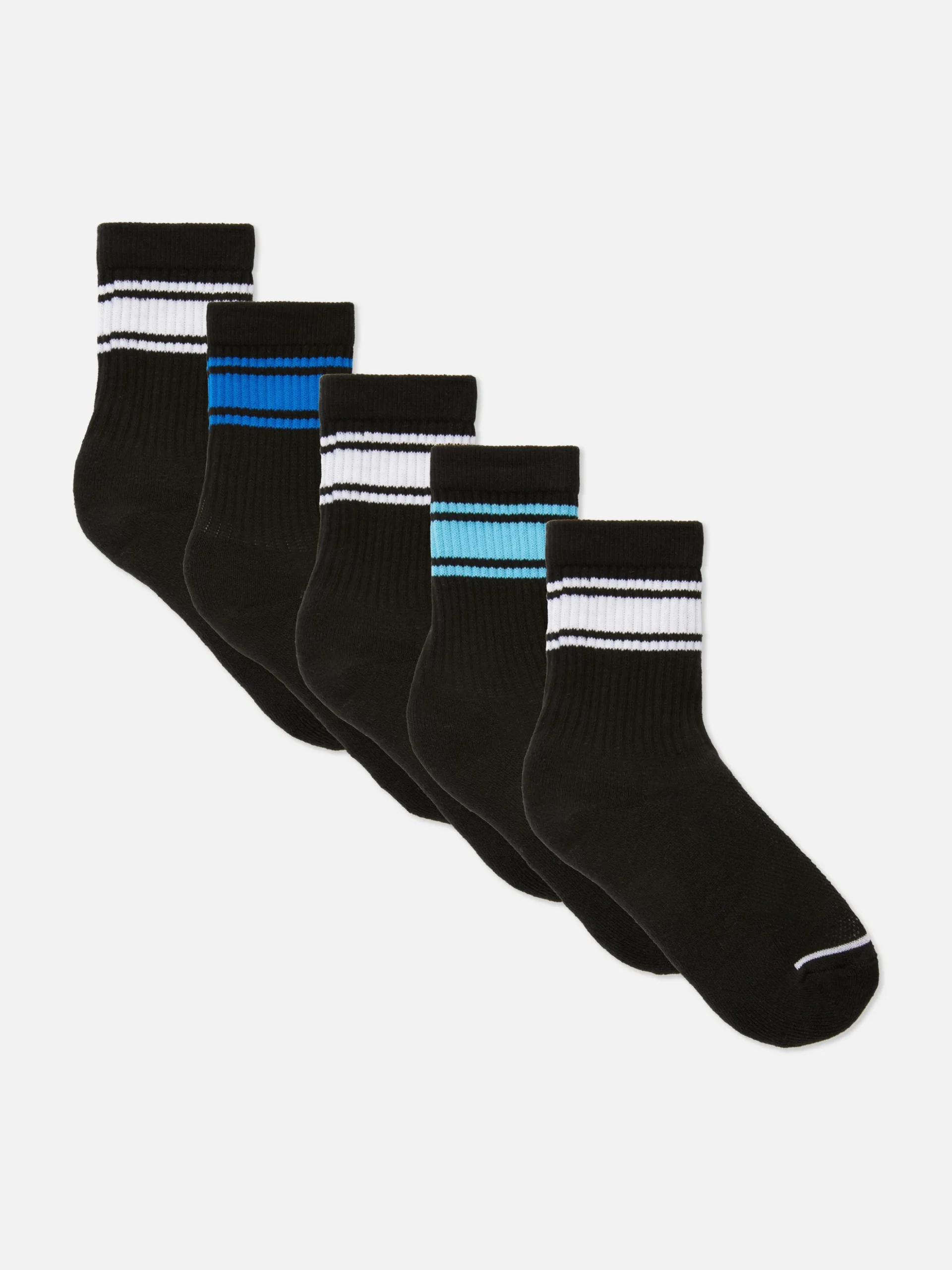 Gestreifte Sportsocken, 5er-Pack