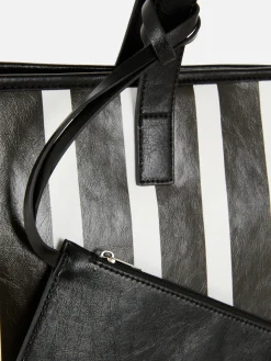 Gestreifte Tote Tasche