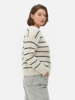 Gestreifter Pullover Mit Geradem Schnitt