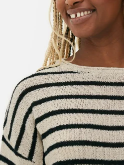 Gestreifter Strickpullover