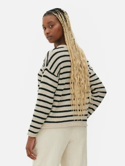 Gestreifter Strickpullover