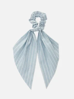 Gestreiftes Haargummi Mit Schleife