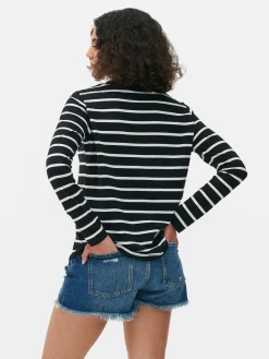 Gestreiftes Langarmtop