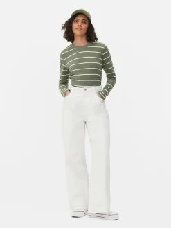 Gestreiftes Langarmtop