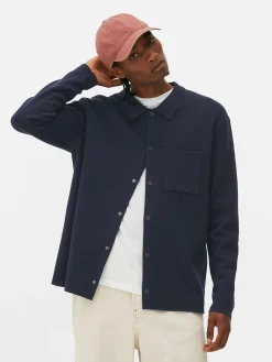 Gestricktes Hemd Mit Druckknöpfen