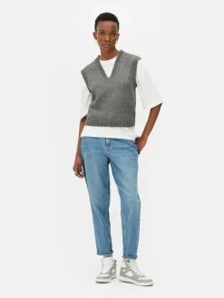 Gestricktes Tanktop Mit V-Ausschnitt