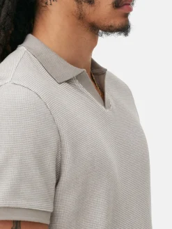 Gestricktes T-Shirt Mit Reverskragen