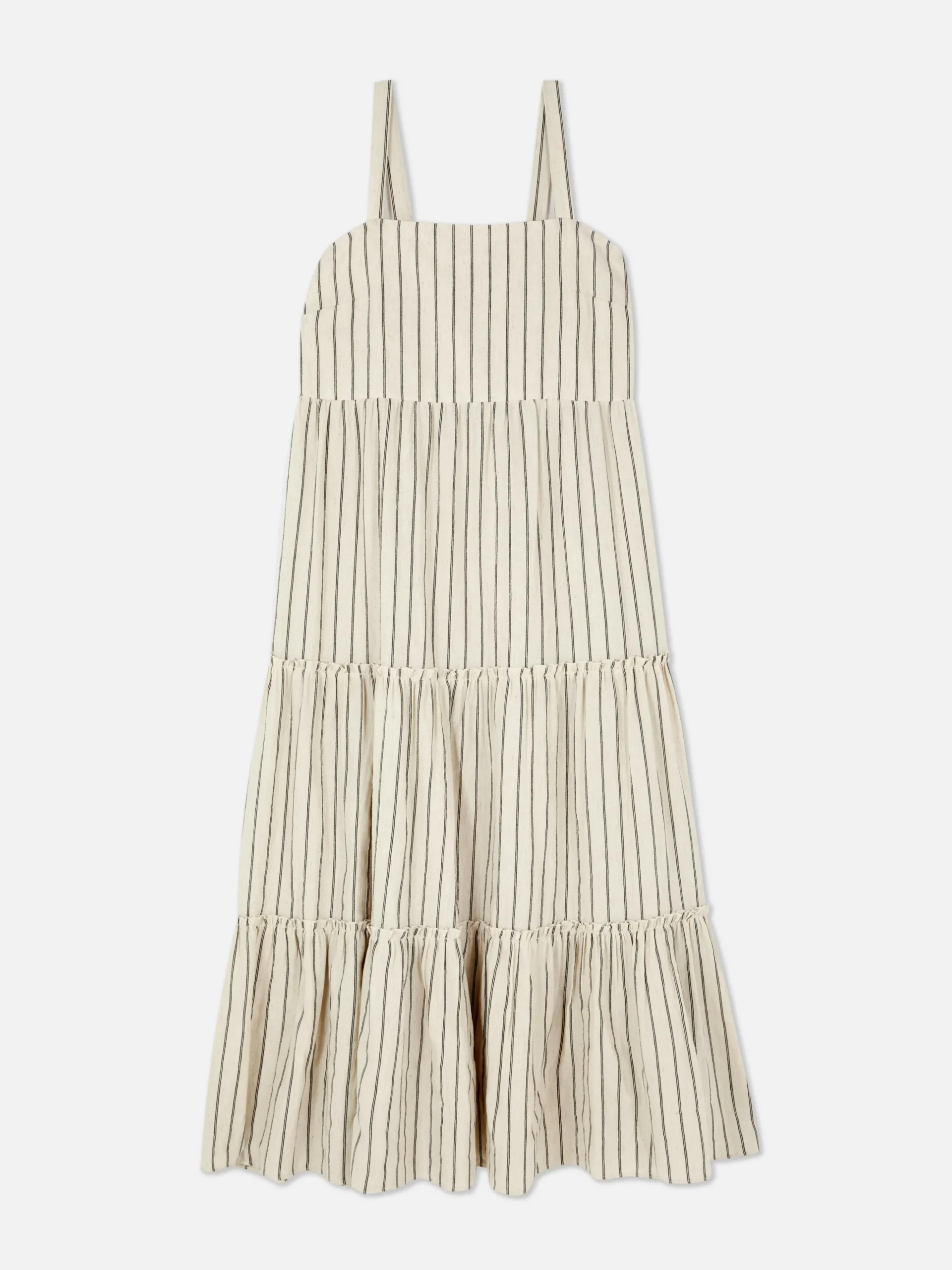 Gestuftes Maxikleid Mit Streifen