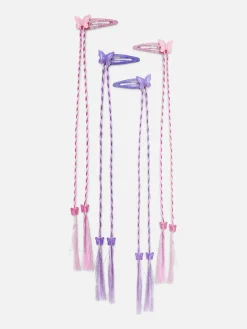 Glitzernde Schmetterlings-Haarspangen, 4er-Pack