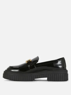 Grobe Loafer Mit Kettendetail