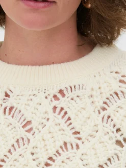 Grobmaschiger „Rita Ora“ Strickpullover Mit Zopfmuster