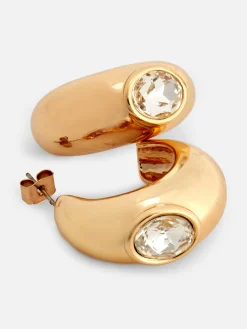 Große „Rita Ora“ Creolen Mit Schmucksteinen