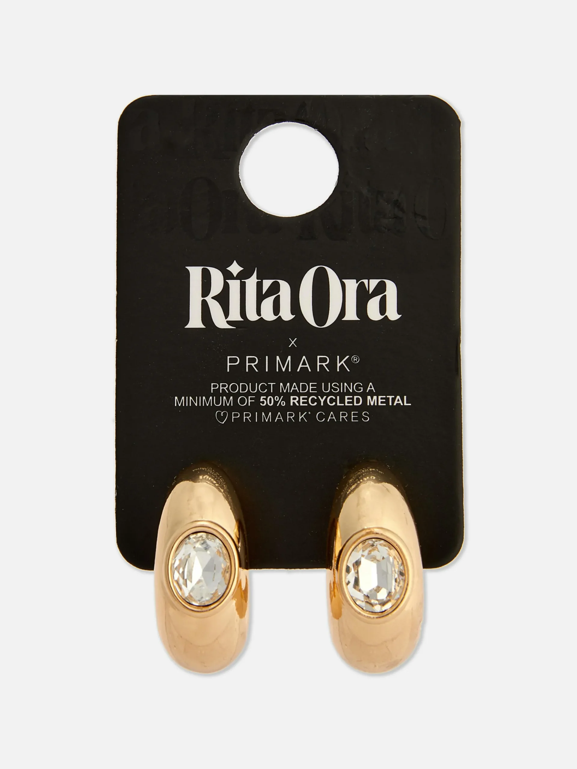 Große „Rita Ora“ Creolen Mit Schmucksteinen