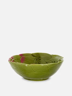 Große Strukturierte Schale Mit Artischocken-Design