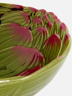 Große Strukturierte Schale Mit Artischocken-Design