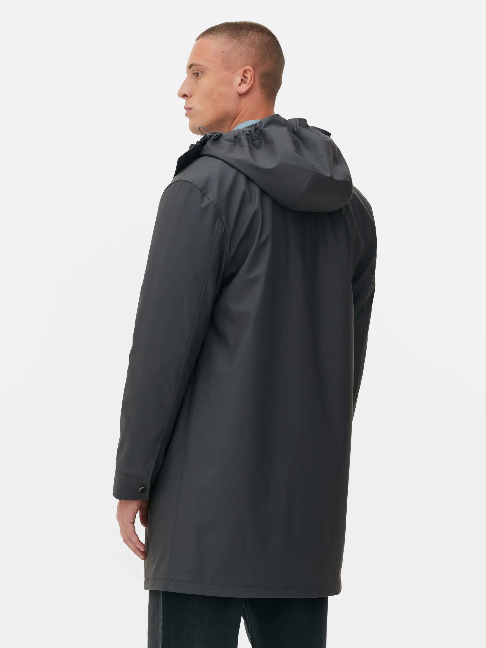 Gummierter Parka Mit Kapuze