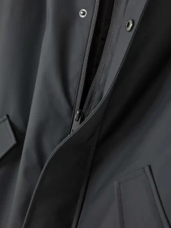 Gummierter Parka Mit Kapuze