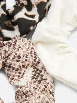 Haargummis Mit Animalprint, 3er-Pack