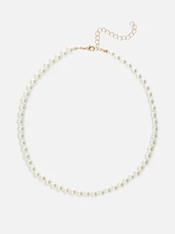 Halskette Mit Kunstperlen