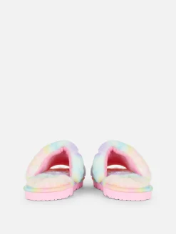 Hausschuhe Aus Kunstfell Mit Ombré-Optik