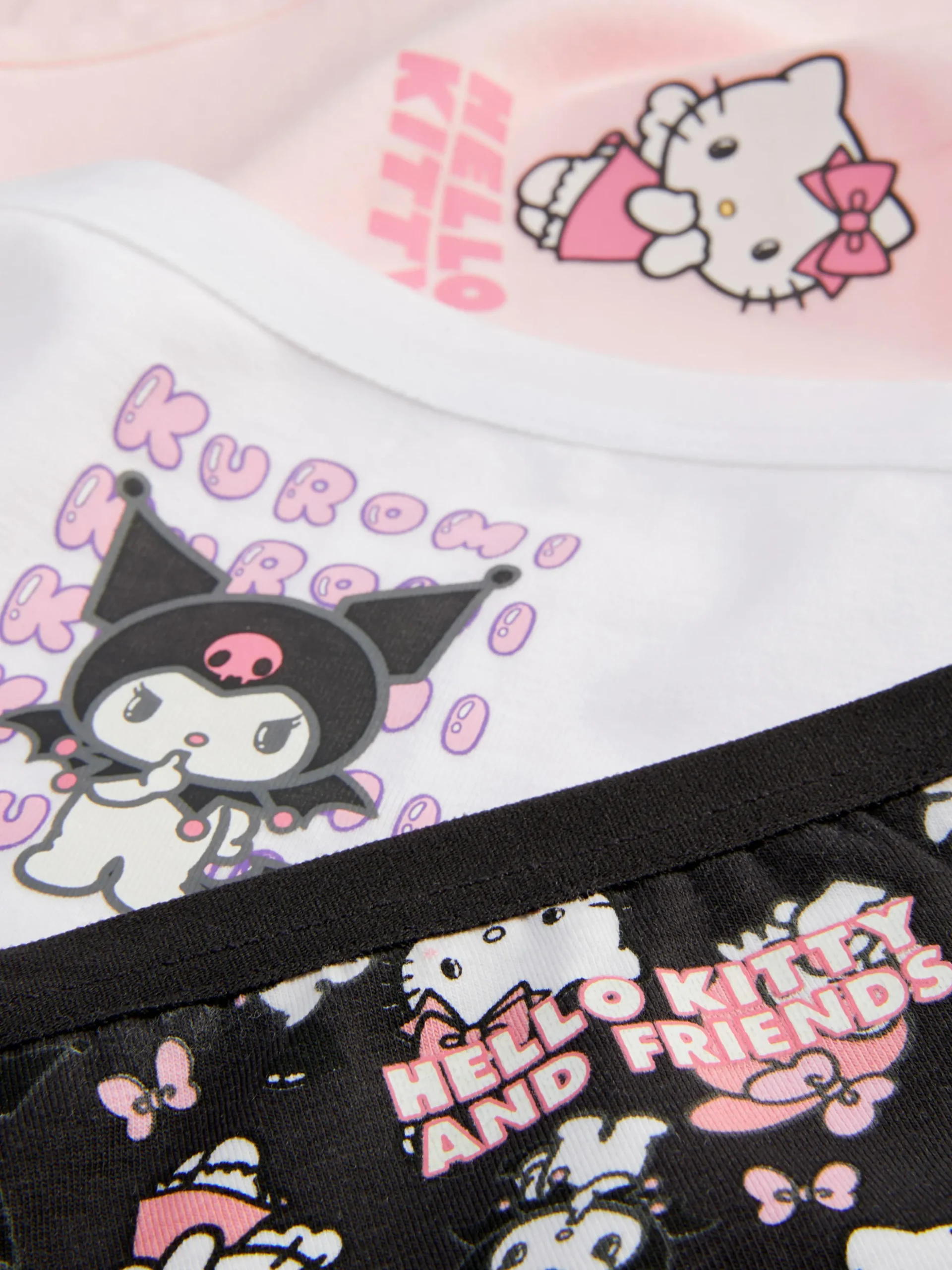 „Hello Kitty“ Slips Mit Hohem Beinausschnitt, 3er-Pack