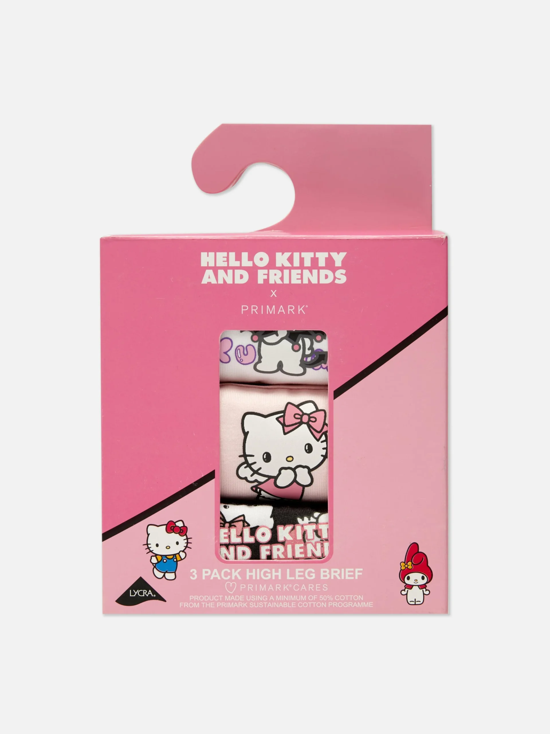 „Hello Kitty“ Slips Mit Hohem Beinausschnitt, 3er-Pack