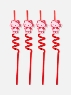 „Hello Kitty“ Spiralstrohhalme, 4er-Pack
