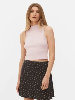 Hochgeschlossenes, Kurzes Trägertop